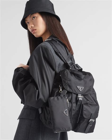 black backpack prada|prada re nylon medium backpack.